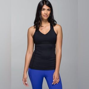 Lululemon Push Your Limits Active Tank Crisscross Back Size 8 Black